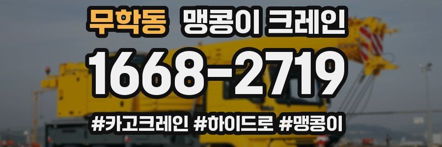 무학동 맹콩이 크레인