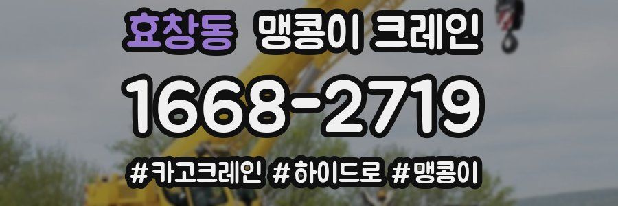 효창동 맹콩이 크레인