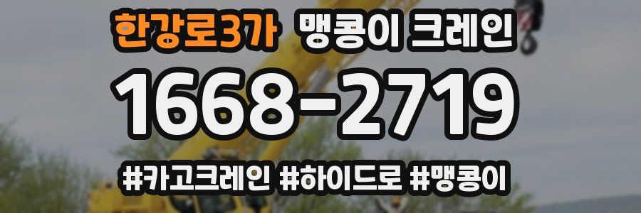 한강로3가 맹콩이 크레인