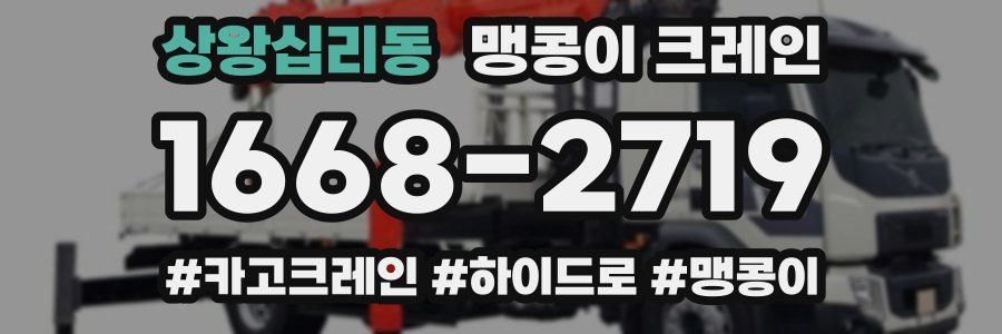 상왕십리동 맹콩이 크레인