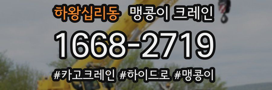 하왕십리동 맹콩이 크레인