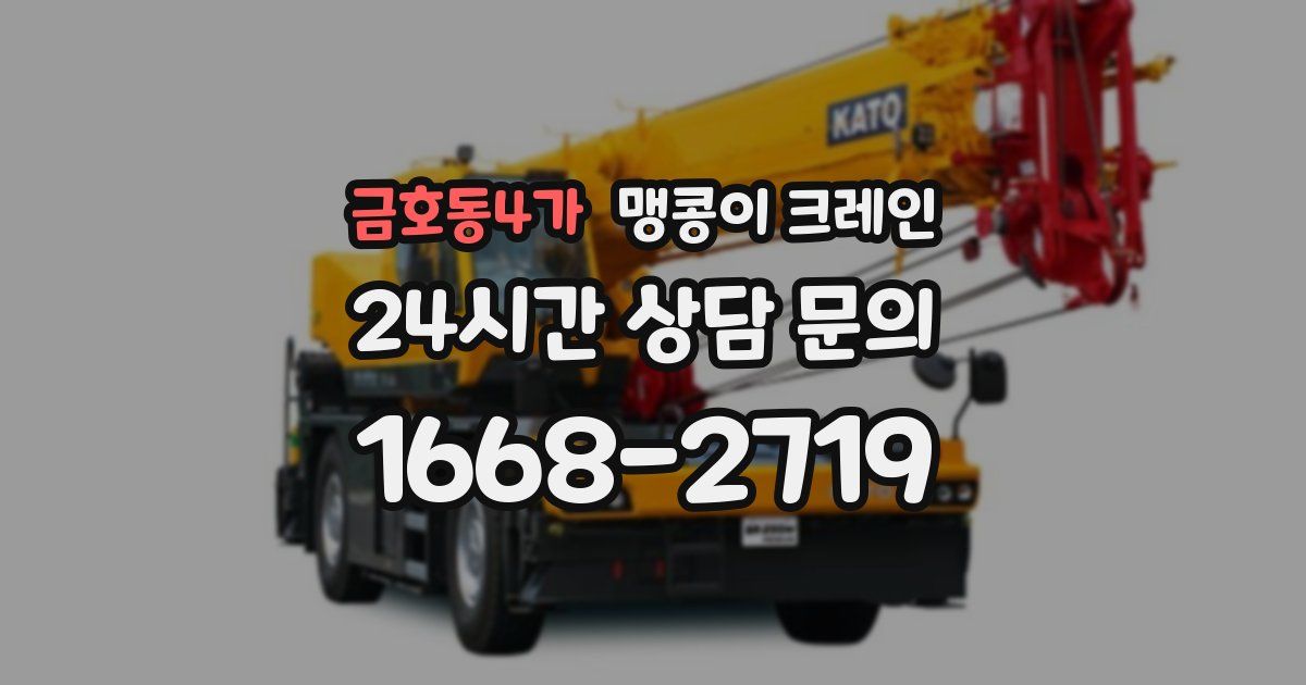 금호동4가 맹콩이 크레인