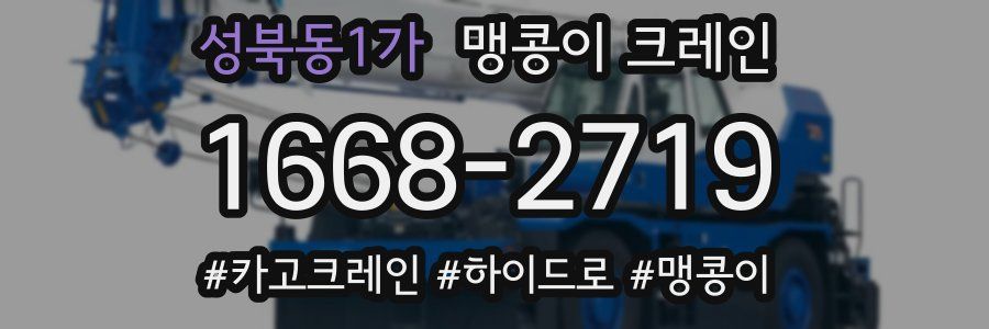 성북동1가 맹콩이 크레인