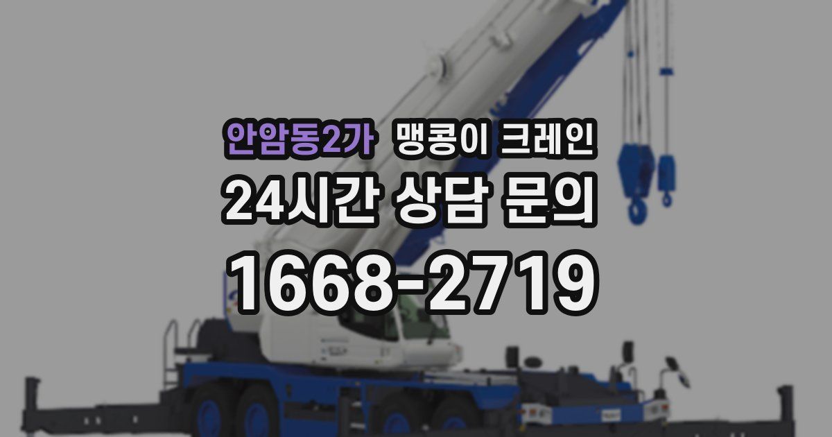 안암동2가 맹콩이 크레인