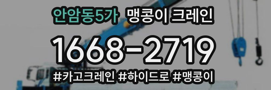 안암동5가 맹콩이 크레인