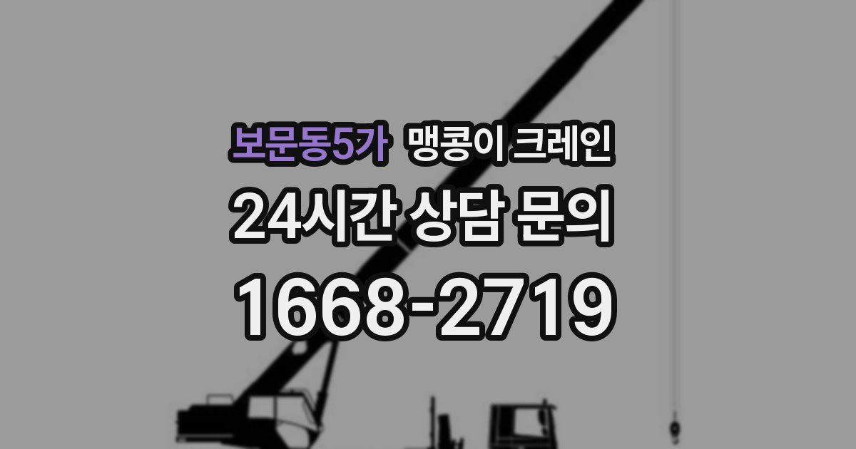 보문동5가 맹콩이 크레인