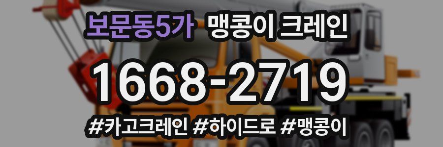 보문동5가 맹콩이 크레인