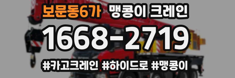보문동6가 맹콩이 크레인