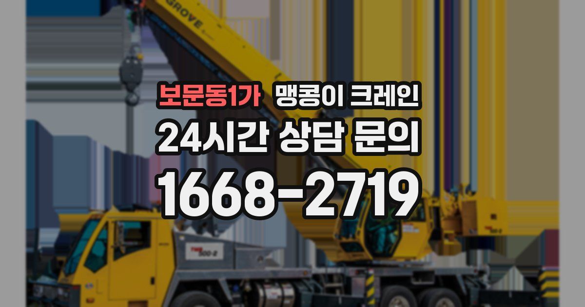 보문동1가 맹콩이 크레인