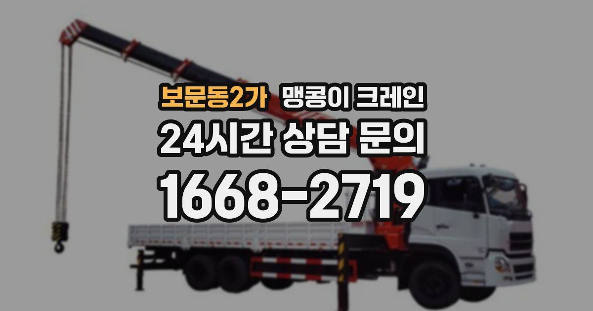 보문동2가 맹콩이 크레인