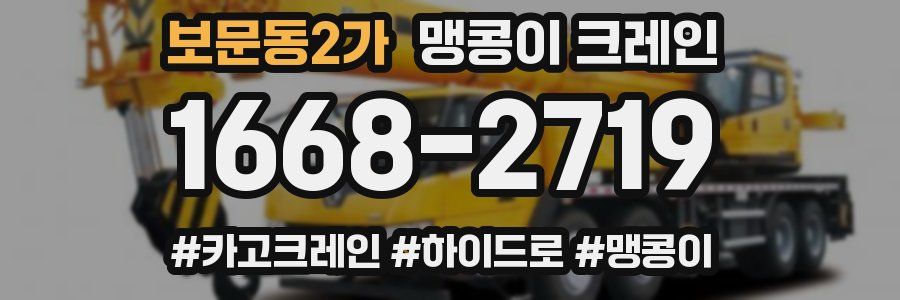 보문동2가 맹콩이 크레인