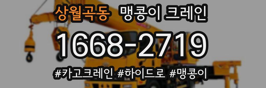 상월곡동 맹콩이 크레인