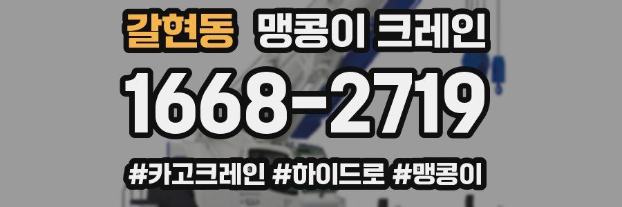 갈현동 맹콩이 크레인