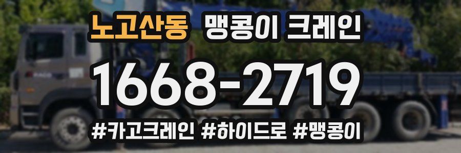 노고산동 맹콩이 크레인