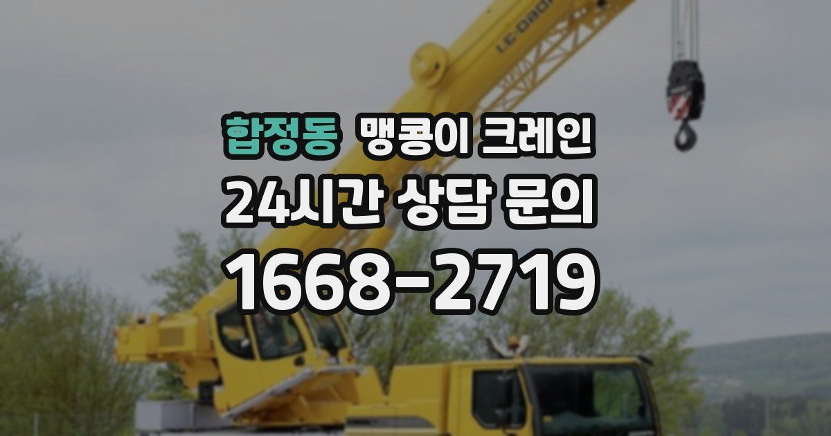 합정동 맹콩이 크레인