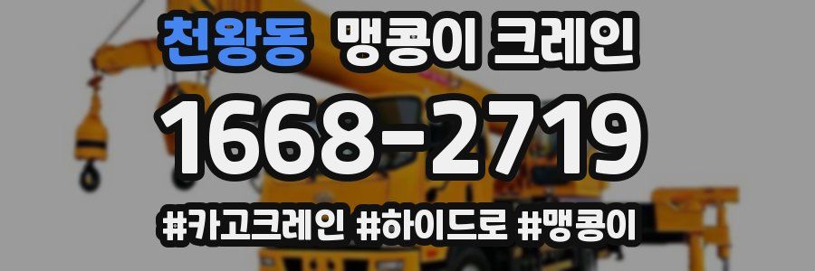 천왕동 맹콩이 크레인