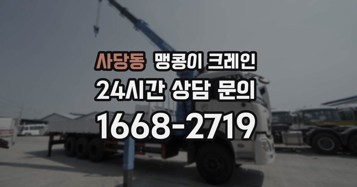 사당동 맹콩이 크레인