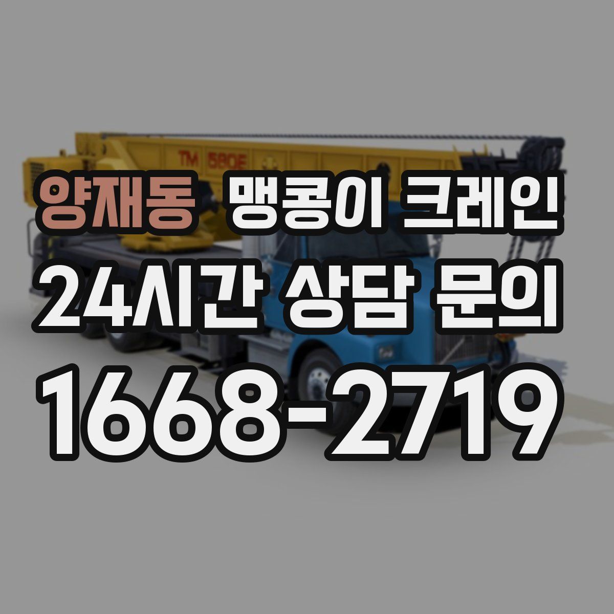 양재동 맹콩이 크레인