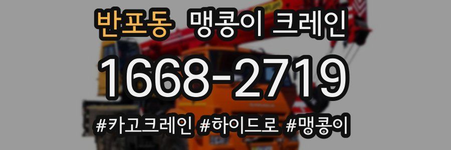반포동 맹콩이 크레인