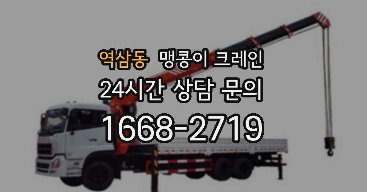 역삼동 맹콩이 크레인