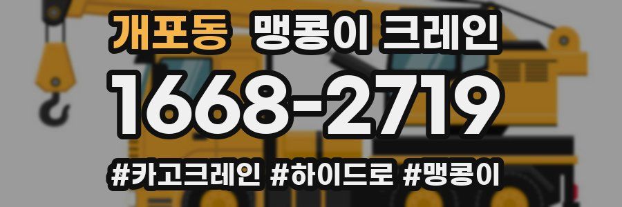 개포동 맹콩이 크레인