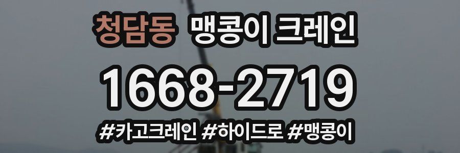 청담동 맹콩이 크레인