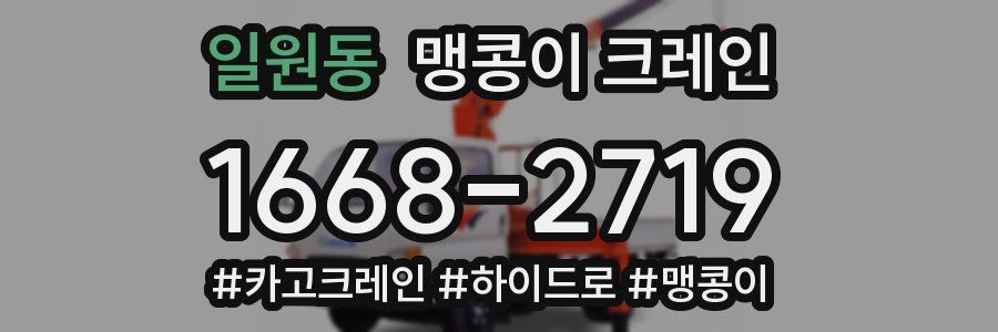 일원동 맹콩이 크레인