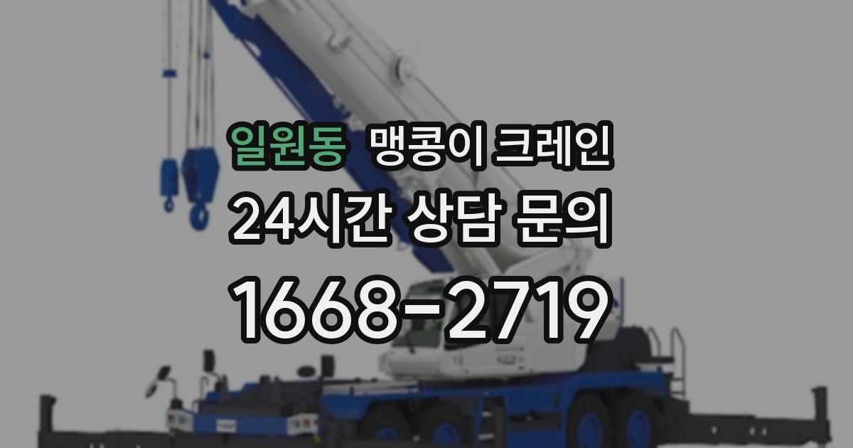 일원동 맹콩이 크레인