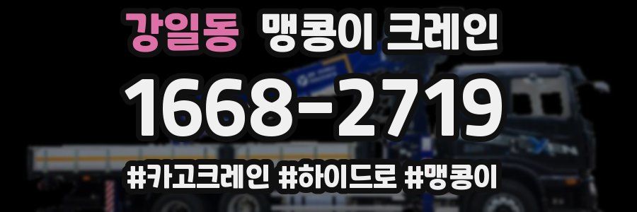 강일동 맹콩이 크레인