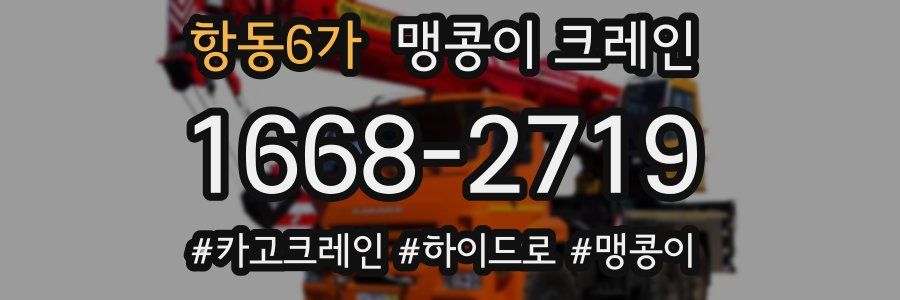 항동6가 맹콩이 크레인