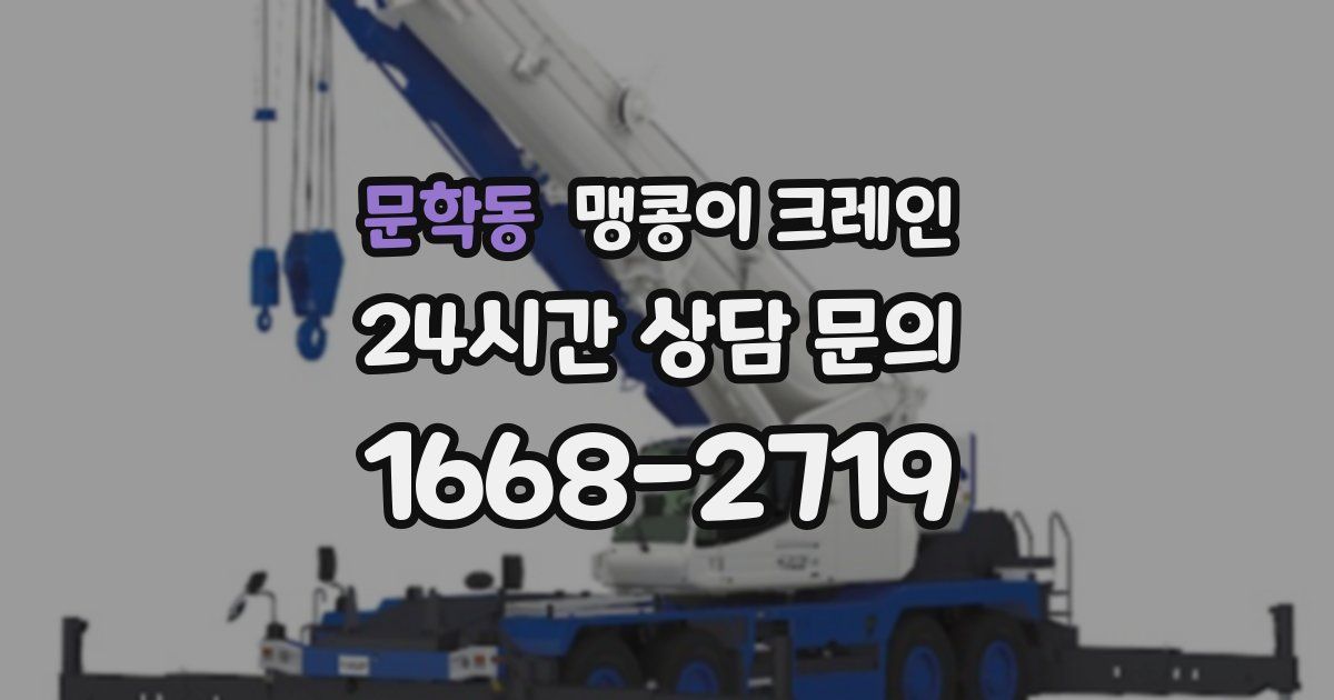 문학동 맹콩이 크레인