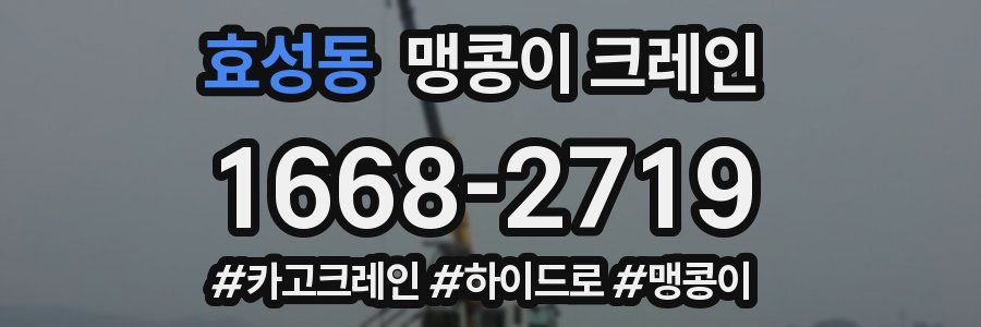 효성동 맹콩이 크레인