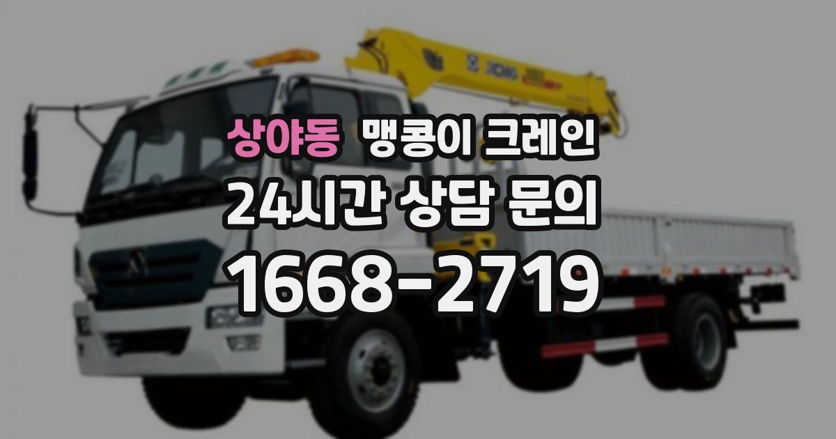 상야동 맹콩이 크레인