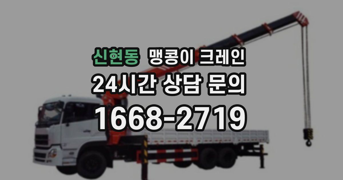 신현동 맹콩이 크레인