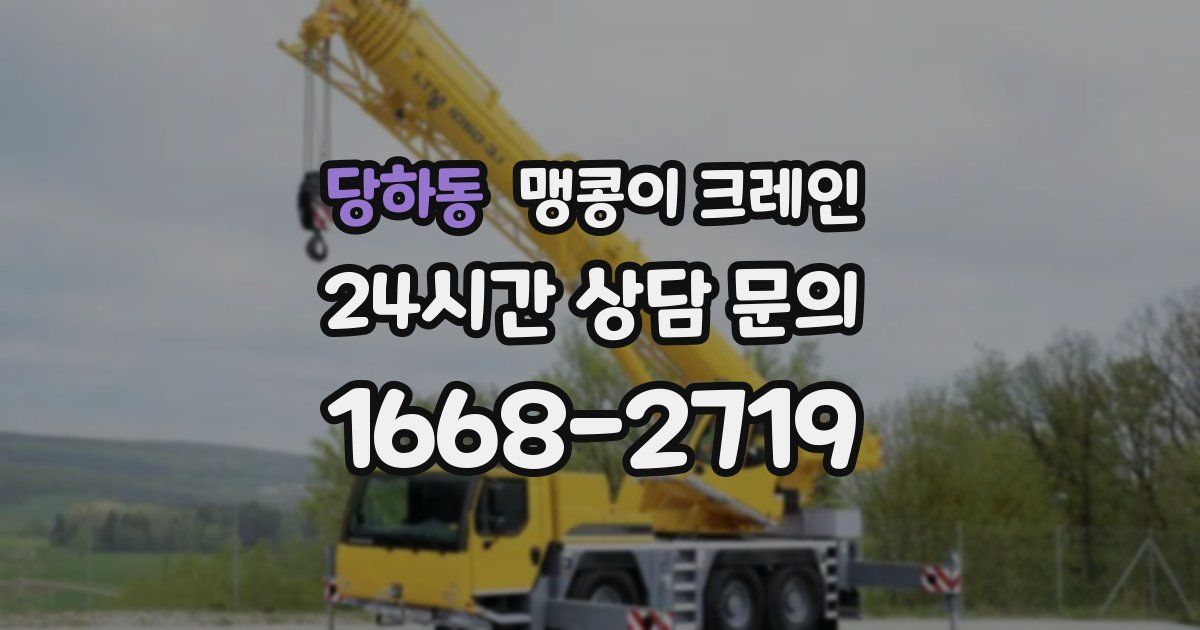 당하동 맹콩이 크레인