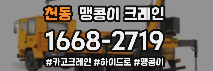 천동 맹콩이 크레인