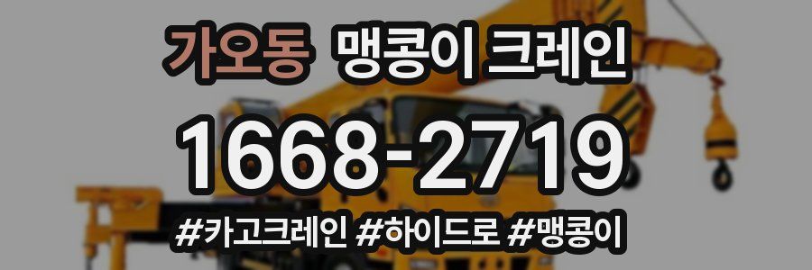 가오동 맹콩이 크레인