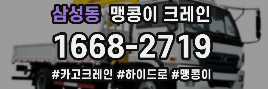 삼성동 맹콩이 크레인