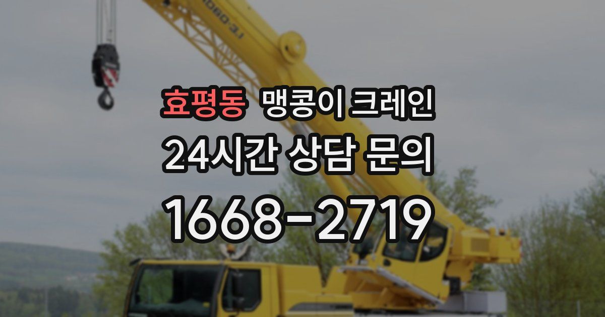 효평동 맹콩이 크레인