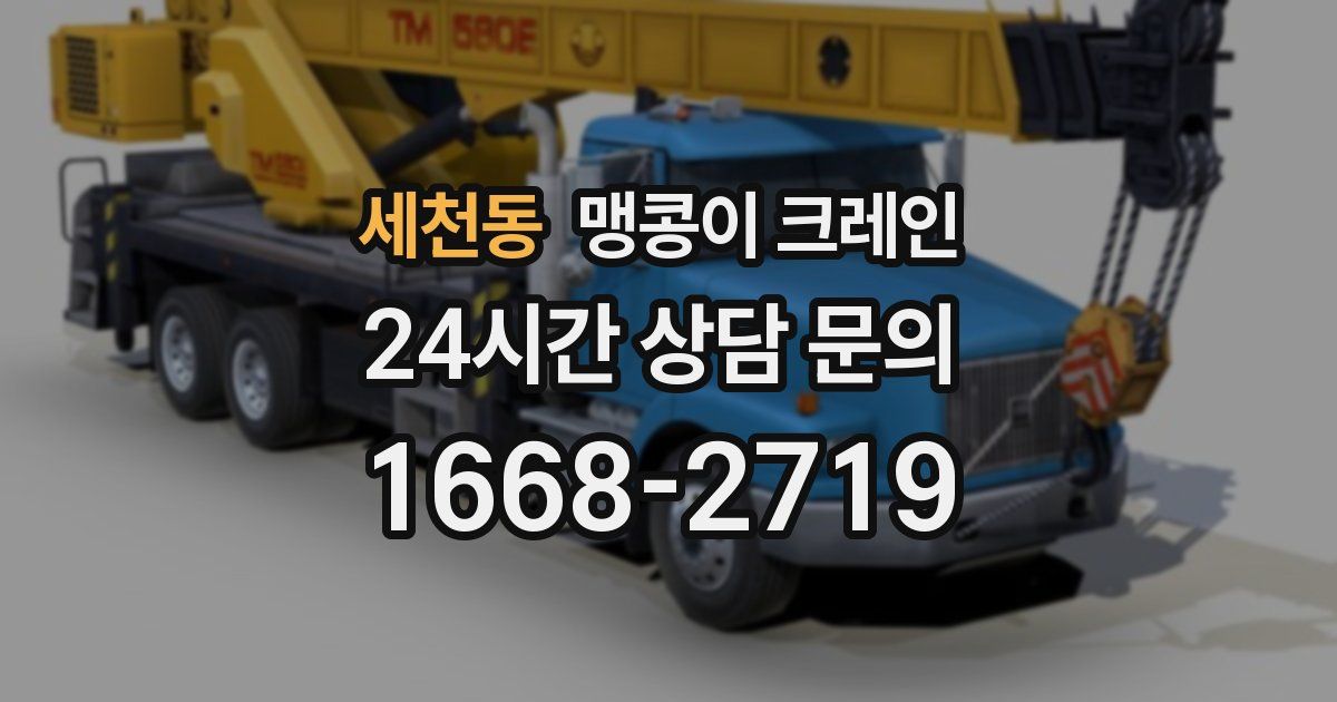 세천동 맹콩이 크레인