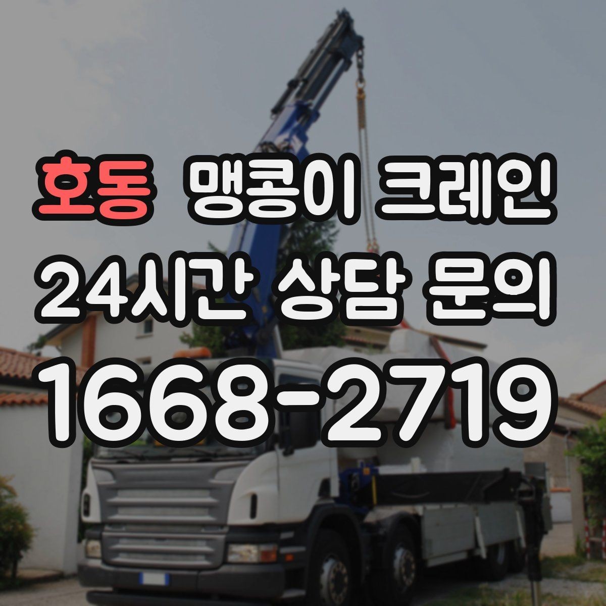 호동 맹콩이 크레인 좁은 현장 중량물 작업을 깔끔하게 해결