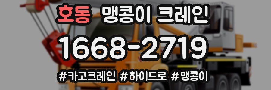 호동 맹콩이 크레인