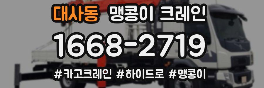 대사동 맹콩이 크레인