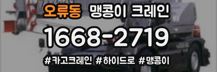 오류동 맹콩이 크레인