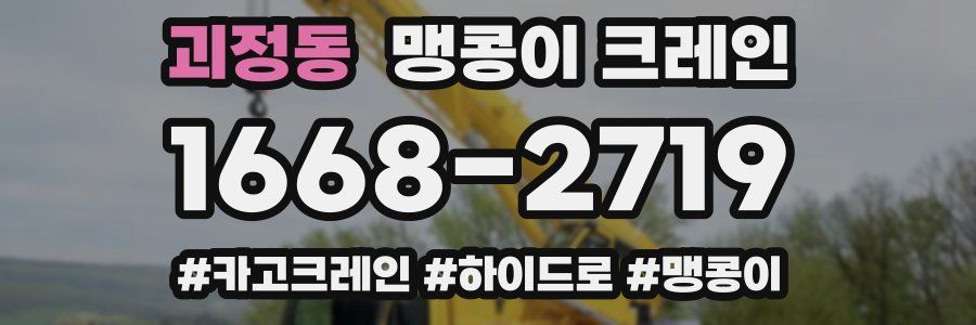 괴정동 맹콩이 크레인