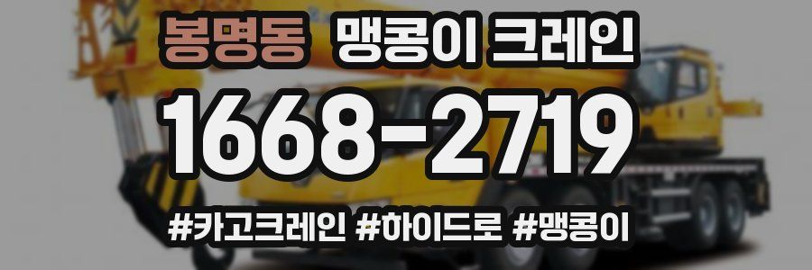 봉명동 맹콩이 크레인