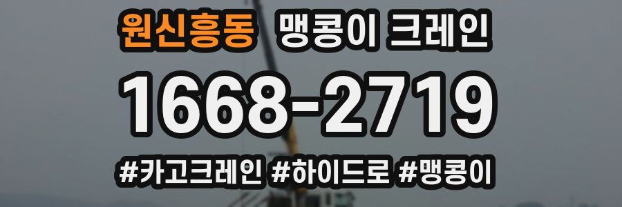 원신흥동 맹콩이 크레인