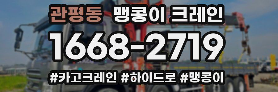 관평동 맹콩이 크레인