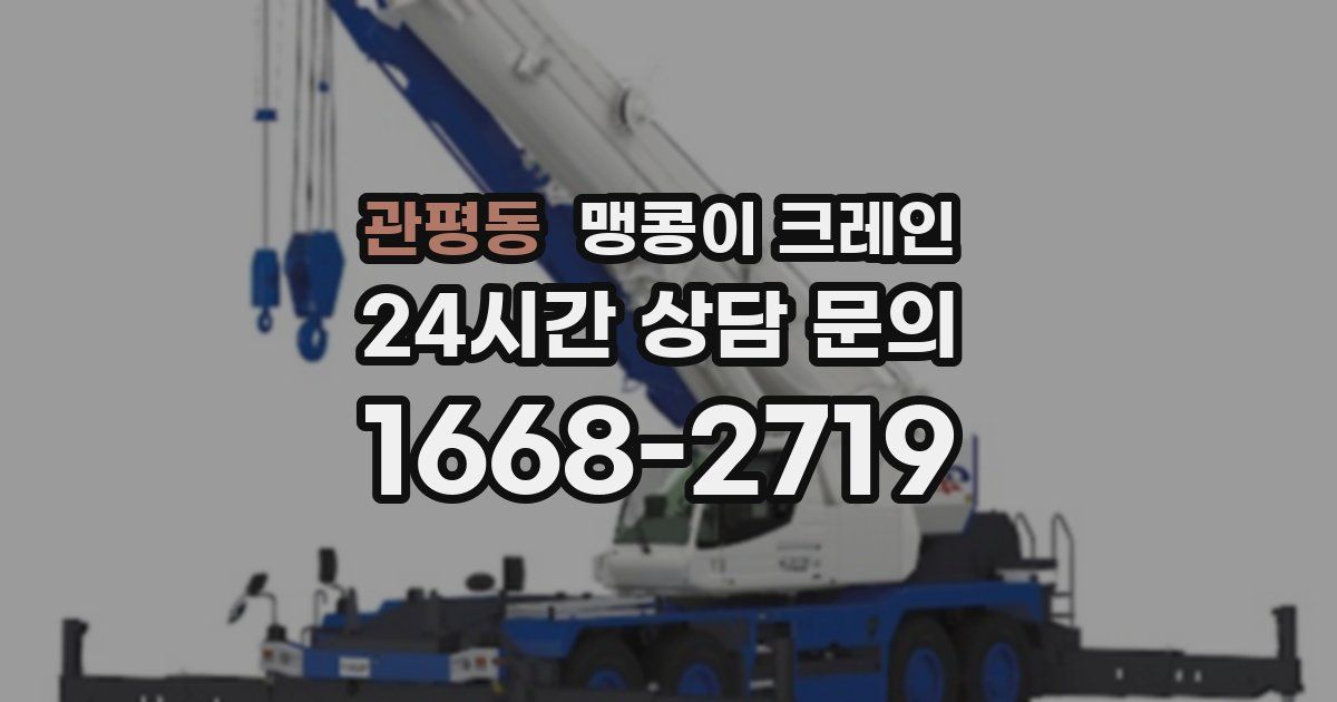 관평동 맹콩이 크레인