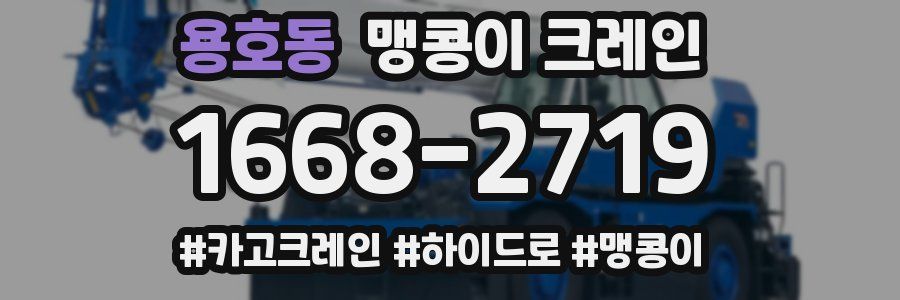 용호동 맹콩이 크레인